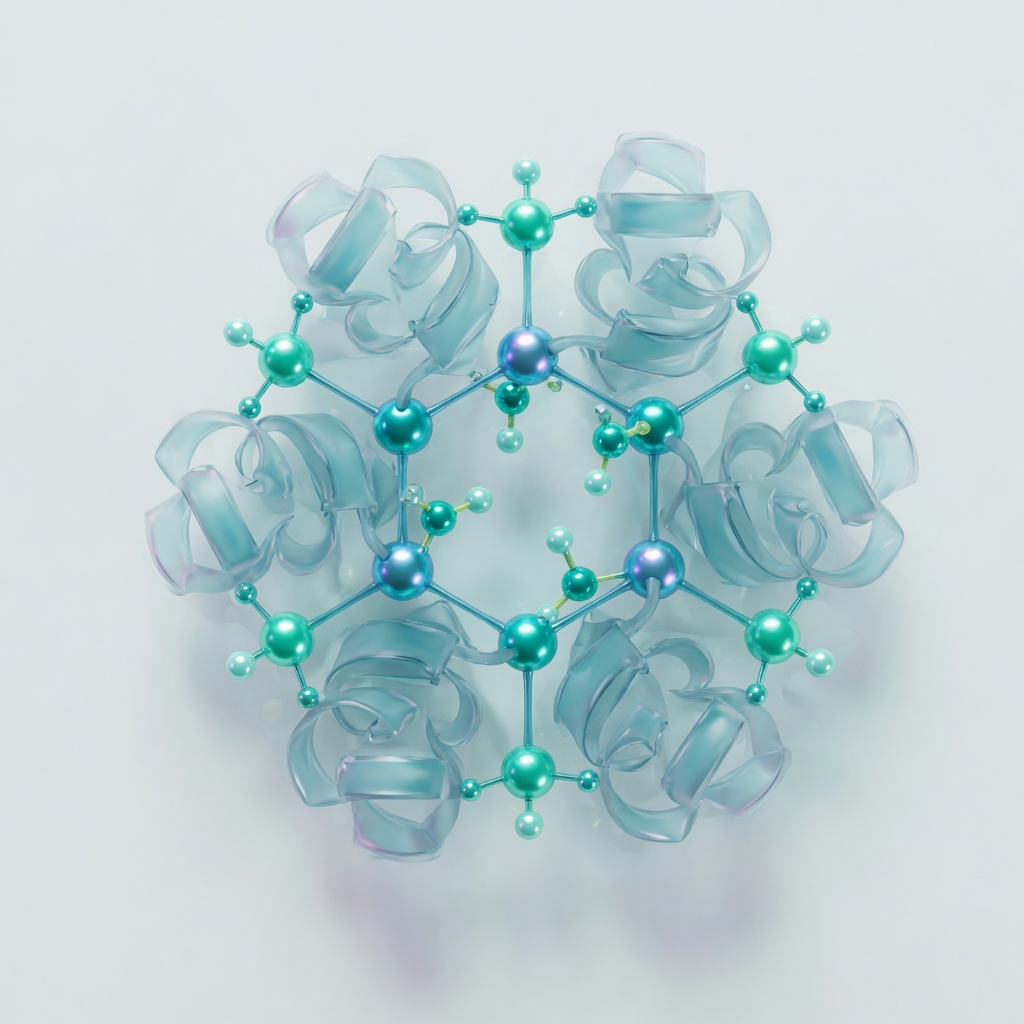 Insulin: two chains linked by disulfide bonds — the first peptide therapeutic.