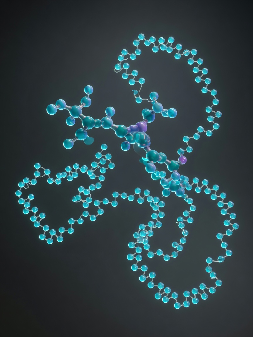 PEGylation attaches polymer chains to a peptide to extend its half-life.